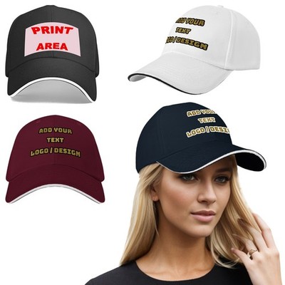 Custom Text Logo Image Baseball Cap Personalized Dad Golf Hat Unisex Sports Cap