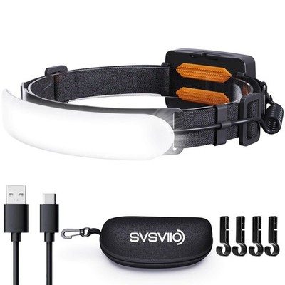 Rechargeable Headlamp PRO,5000mAh 1500 Lumen Super Bright 230°Beam LED Head L...