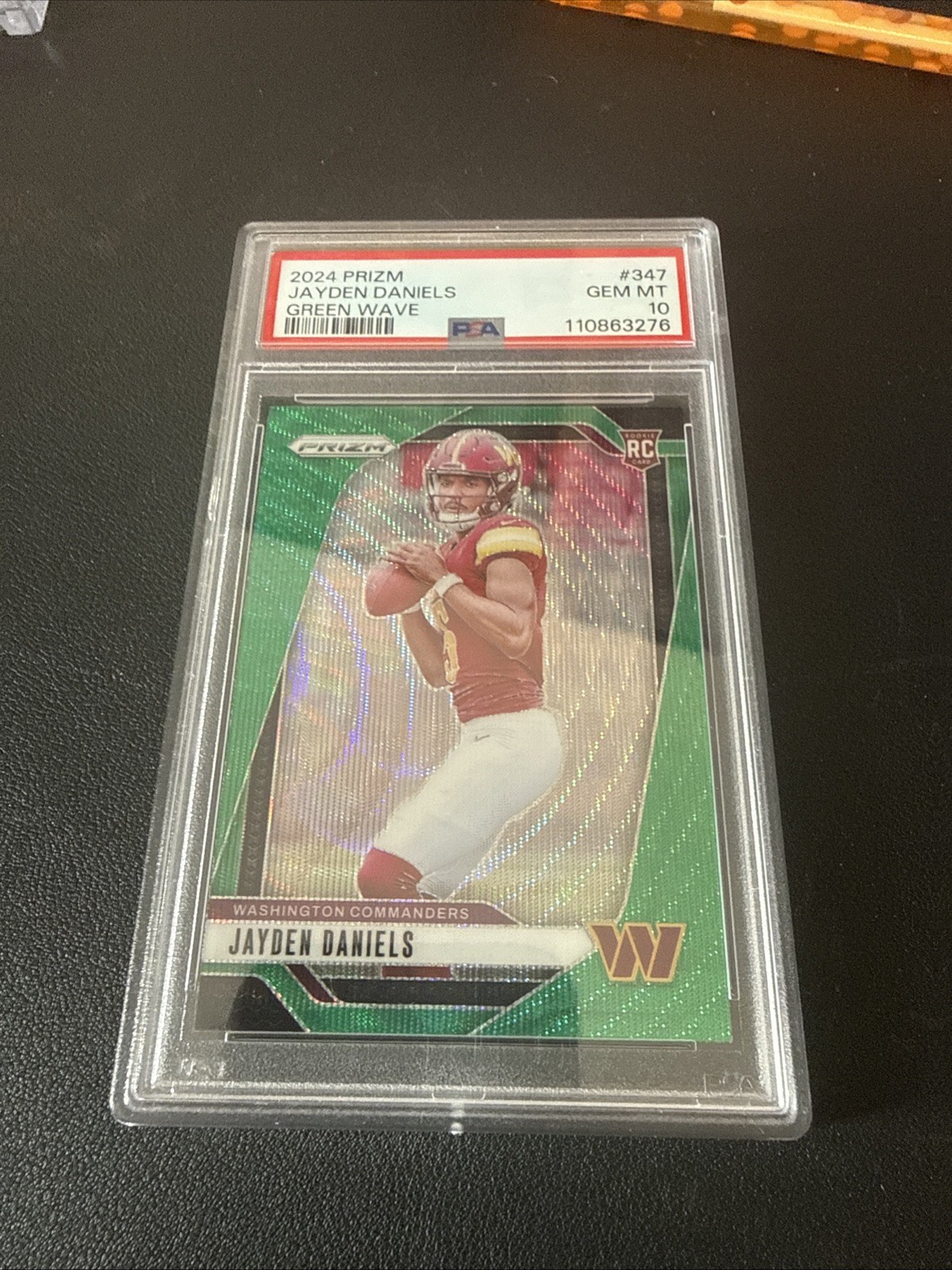 Jayden Daniels Panini Prizm #347 Green Wave
