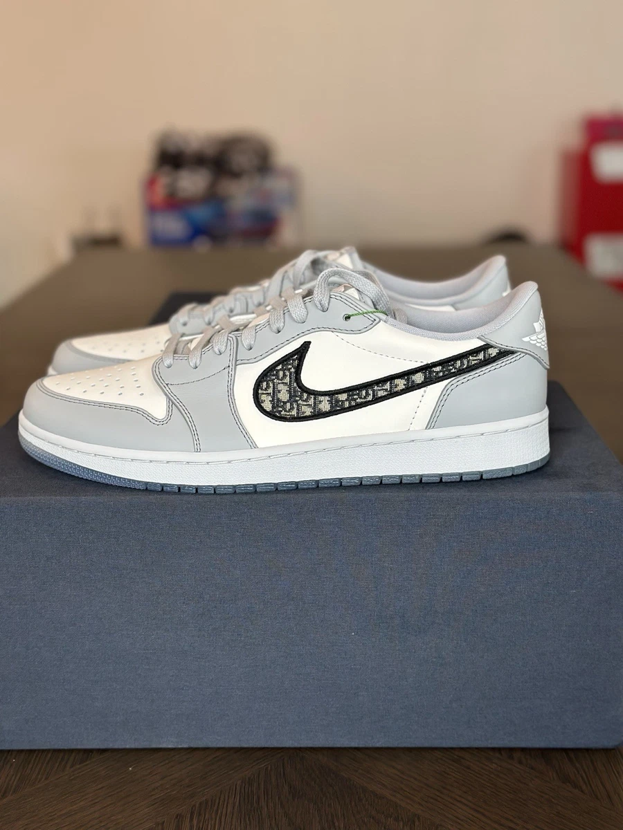 Dior Air Jordan 1 グレー/ホワイト Dior x Air Jordan 1 Low Gray for Sale | Authenticity Guaranteed | eBay