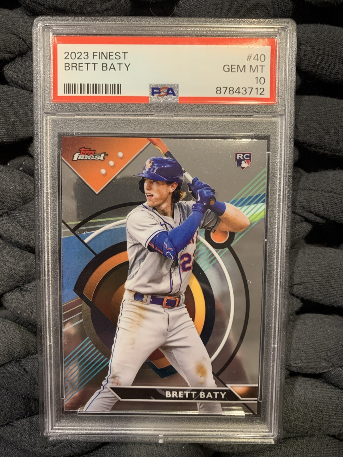 Brett Baty RC Rookie Card 2023 Topps Finest #40 PSA 10 Gem Mint New York Mets