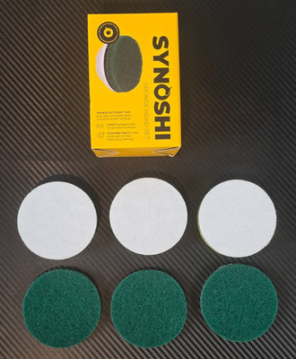 Synoshi Sponge Brush Heads 6 Piece - Perfect for Cleaning Smooth Surfaces