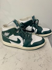Nike Air Jordan 1 Mid White/Oxidized Green-Sail Women's Shoe Size 10 BQ6472-133