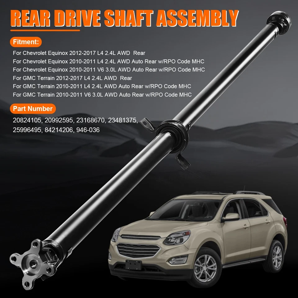 Rear Drive Shaft Assy For 2010-2017 Chevrolet Equinox GMC Terrain L4 2.4L AWD S+ - Imagem 2 de 4