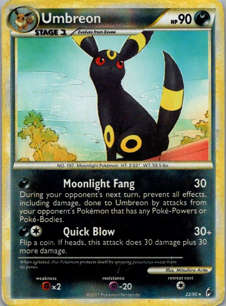 Pokemon TCG Umbreon 22/95 Call of Legends Rev Holo D