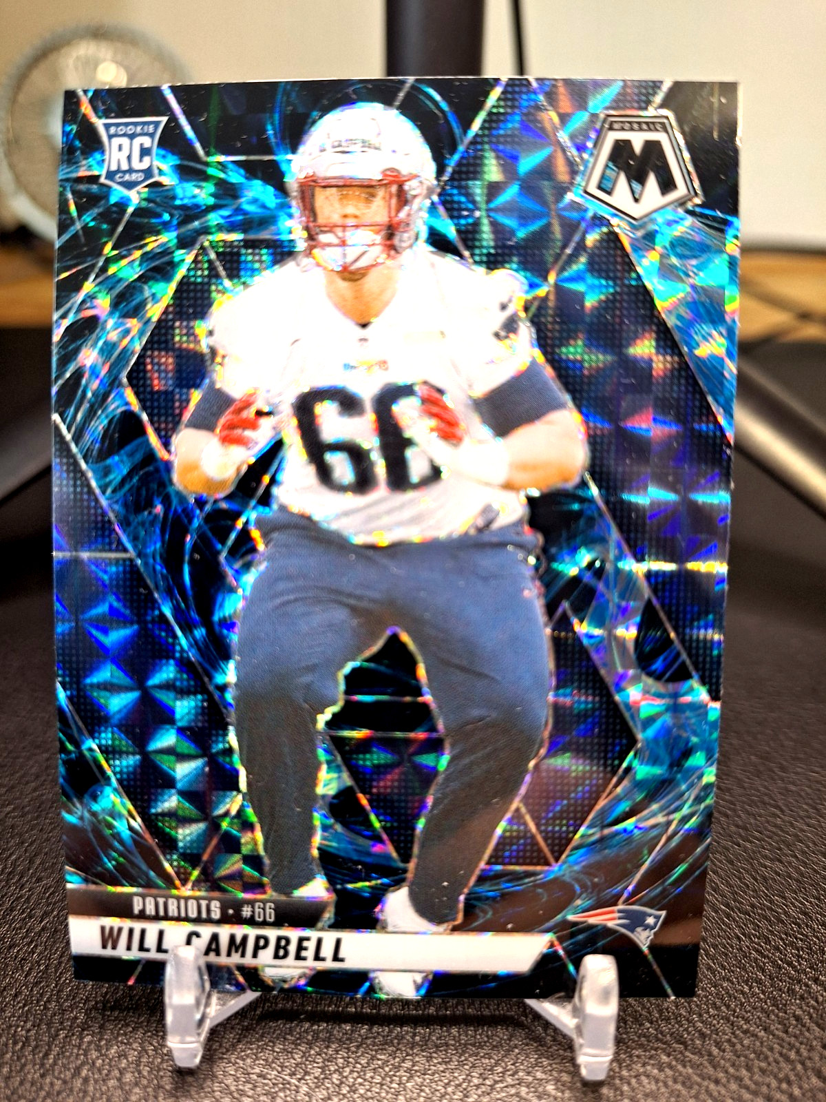 2025 Panini Mosaic MOSAIC GENESIS #378 Will Campbell RC CASE HIT SSP Patriots OL