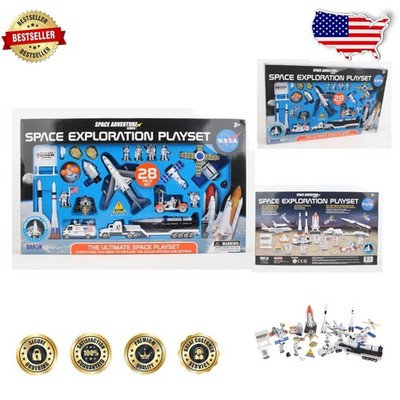 Space Shuttle Playset 28pc NASA Authentic Die-Cast Kennedy Space Center