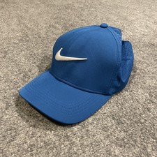 Nike Classic99 Dri-FIT Perforated Blue Hat Fitted M/L Mens Baseball Golf