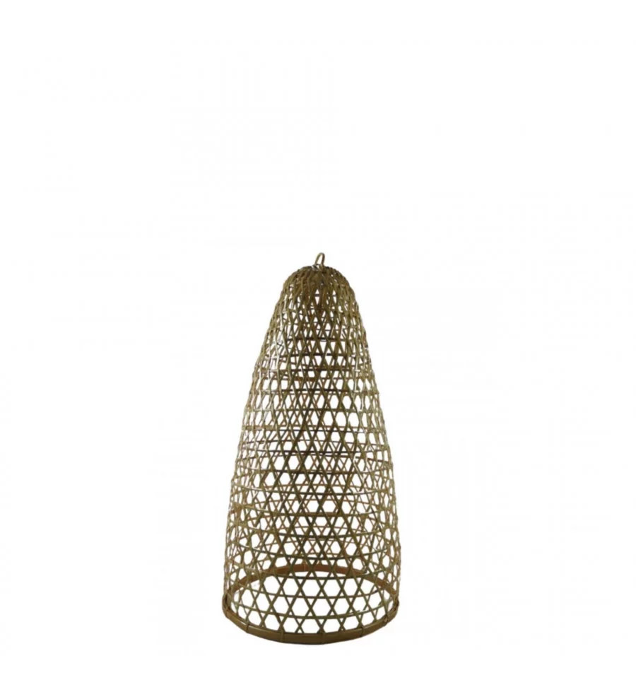 Suspension en rotin et bambou Jimbaran 43cm - Luminaire naturel beige pour salon