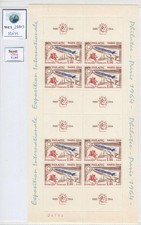 WC1_25803. FRANCE. Rare 1964 PHILATEC souv. sheet page. Sc. 1100. MNH