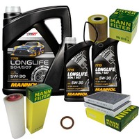 Mann Inspektionspaket Filterset 7L Mannol Longlife 5W-30 FüR BMW E39 530D 525D