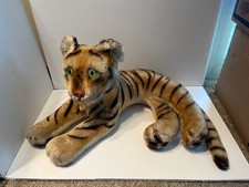 Vintage Steiff Bengal Tiger Cub Plush 1950s Germany GUC No Ear Button Paper Tag