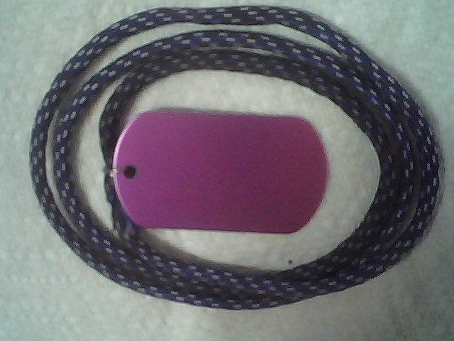 Tesla purple plate outer power energy chi orgonite pendant 2" L x 1" W x 1/16" D