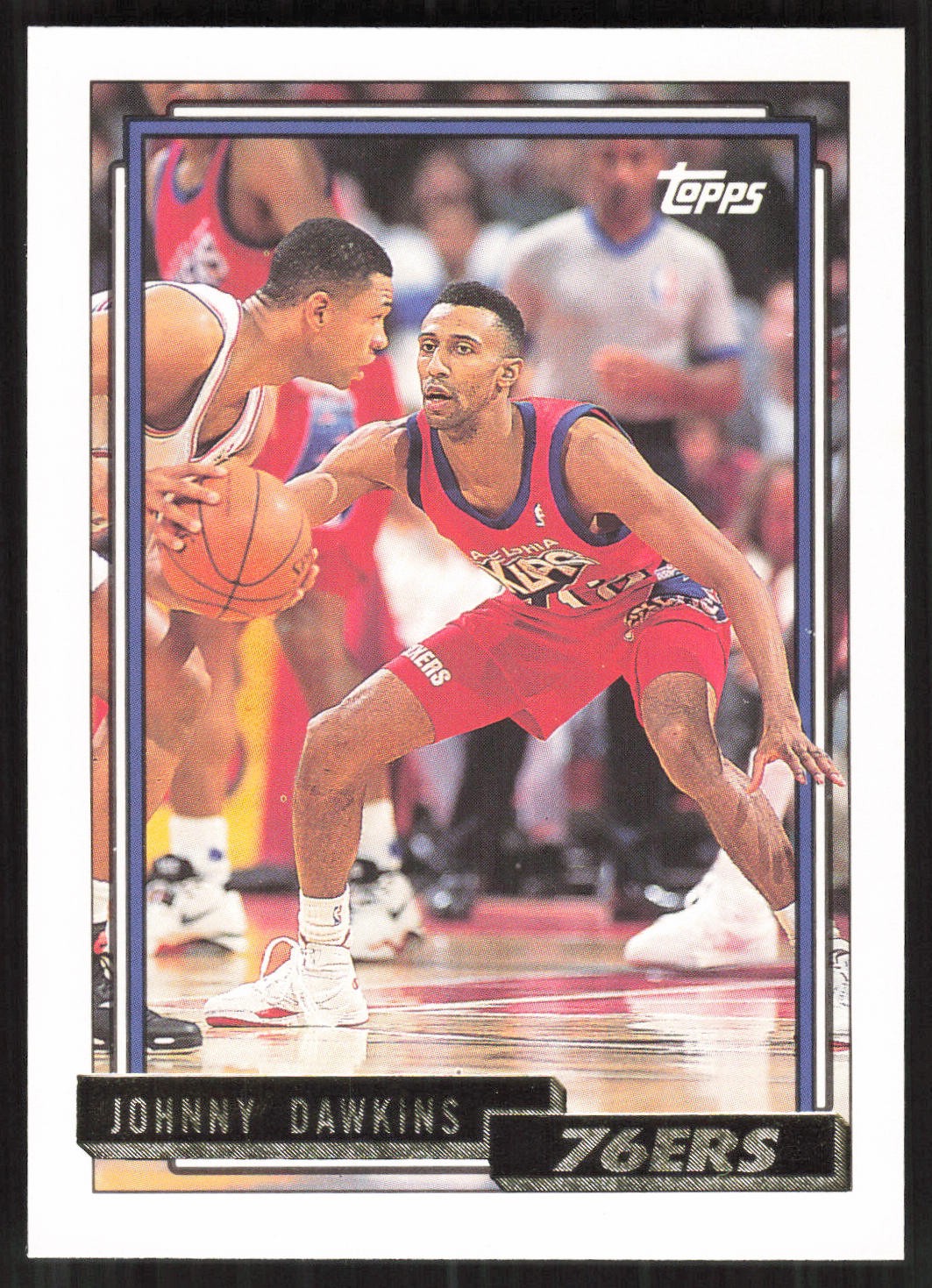 Johnny Dawkins, 1992-93 Topps Gold, #168, Philadelphia 76ers,