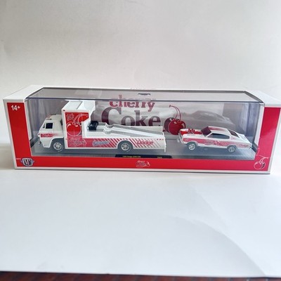 M2 Machines Hauler Cherry Coke 1966 Dodge COE & 1966 Dodge Charger