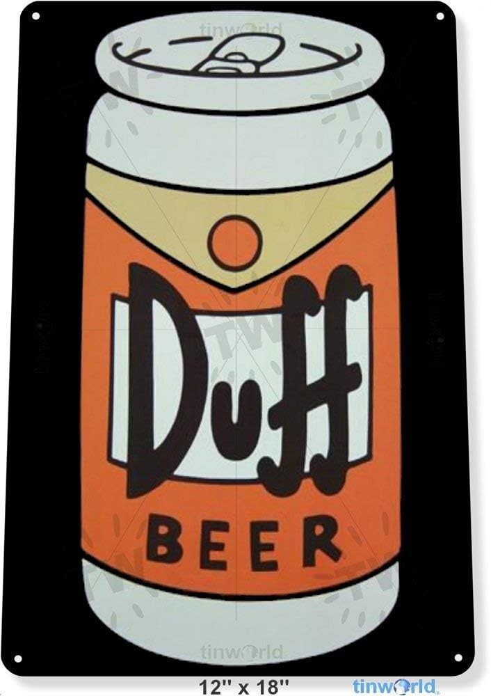Tin Metal Signs Duff Beer Decor Wall Art Garage Cave Vintage TIN SIGN 8x12