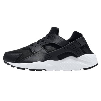 NIKE AIR HUARACHE RUN TRAINERS SHOES SNEAKERS BLACK WHITE OLDER