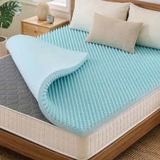 Gel Egg Crate Memory Foam Mattress Topper  1.5in/2in/3in/3.8in Mattress Topper