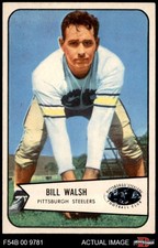 1954 Bowman #96 Bill Walsh Steelers HOF Notre Dame 6.5 - EX/MT+