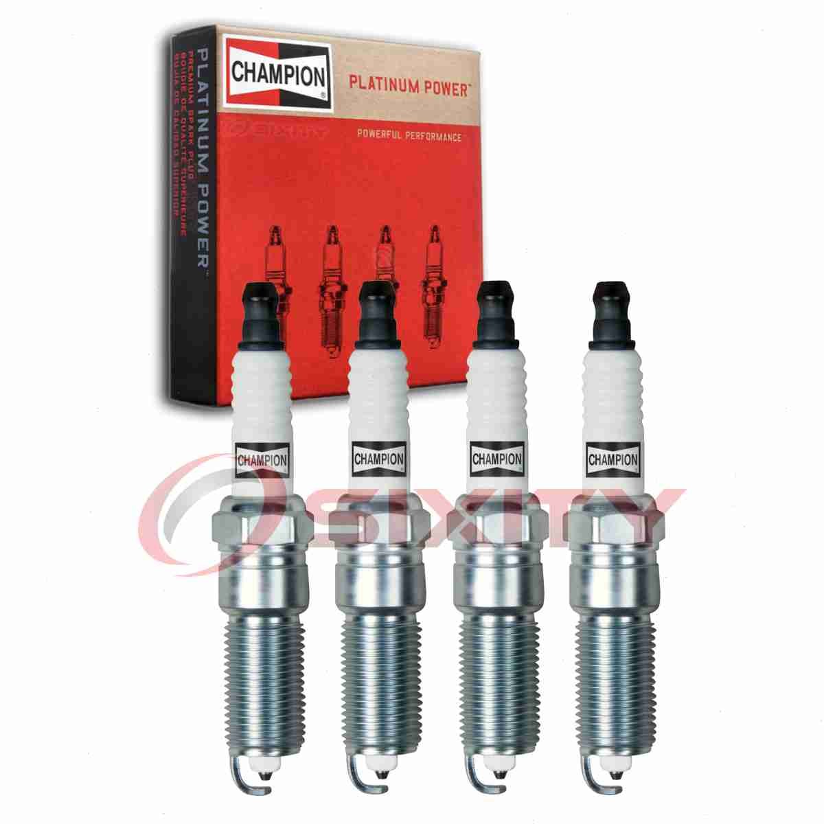 4 pc Champion Platinum Spark Plugs for 2003-2006 Jeep TJ 2.4L L4 Ignition qc