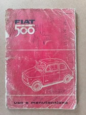 LIBRETTO DI USO E MANUTENZIONE FIAT 500 1966