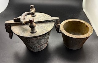 RARE! 1800's Assayer’s Crucible Set From Bisbee Copper Queen Miner's Estate