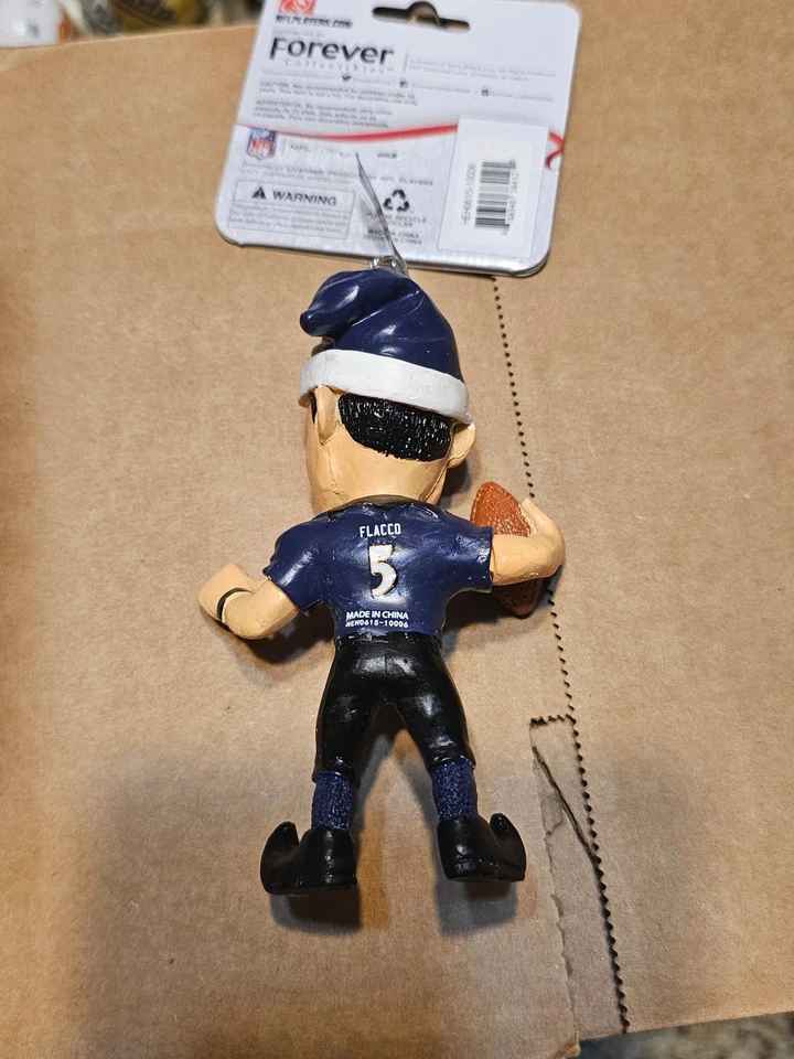 BALTIMORE RAVENS JOE FLACCO SANTA SOMBRERO ADORNO NFL FÚTBOL Foto 3 de 4