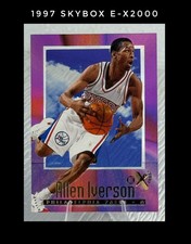 1997 Skybox E-X2000 Allen Iverson #53 Rookie Card NM Philadelphia 76ers . rookie card picture
