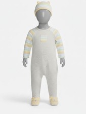 First Impressions Baby Boys Gray Hat  Coverall One Piece Size 6-9M