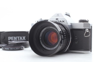 [Near MINT] Pentax MX 35mm SLR Film Camera with SMC-M 50mm f/1.7 & Hood JAPAN