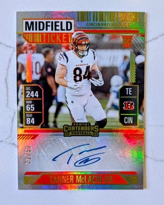 2024 Contenders TANNER MCLACHLAN #/50 Rookie Auto Midfield Ticket RC Bengals