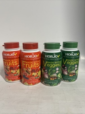 2x HORJOY Fruits and Veggies Supplements, 180ct Fruits + 180ct Veggies Exp 12/26