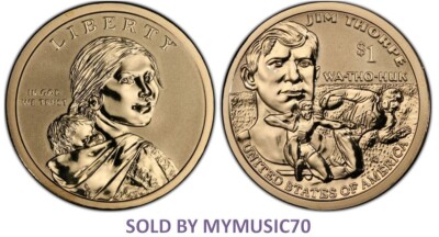2018 P & D Native American Sacagawea Business Strike from BU US Mint Roll