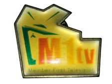 Vintage AOL America Online M1 TV Member First Television Employee lapel Pin