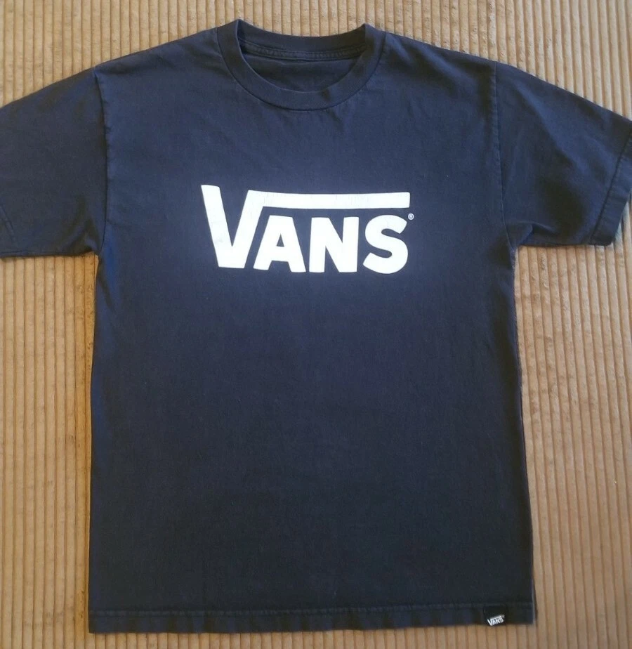 VINTAGE VANS SHIRT OLD SKOOL ADULT MEDIUM BLACK T W VANS LOGO COND |