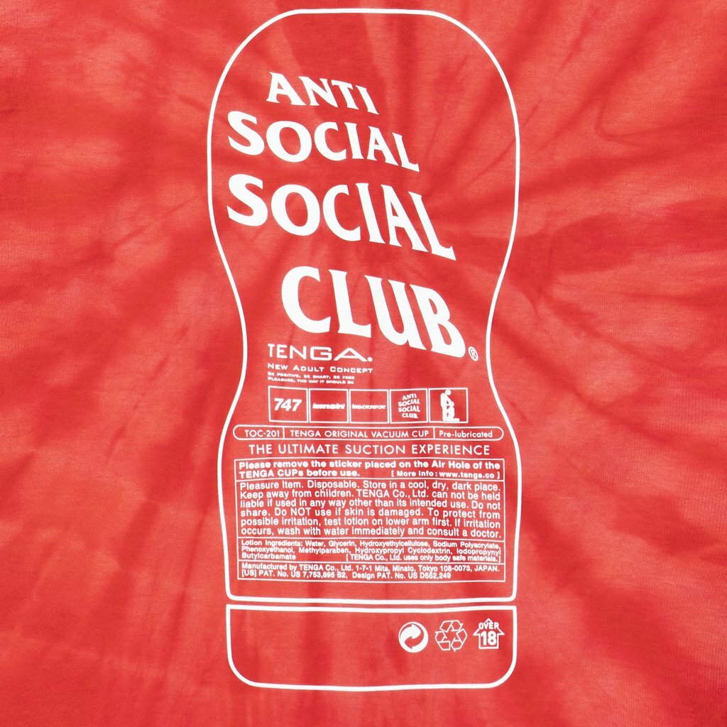 DS Anti social social club x TENGA Exhausted Tie Dye Tee XXL ASSC