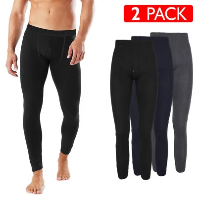 Set 2 Pezzi Calzamaglia Uomo Termica Collant Leggings Calzamaglie Neve VEQUE