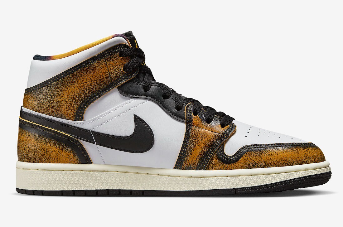 AIR JORDAN 1 MID SE MEN BLACK / TAXI-WHITE-SAIL DQ8417 071 AIR JORDAN 1 MID SE MEN BLACK / TAXI-WHITE-SAIL DQ8417 071