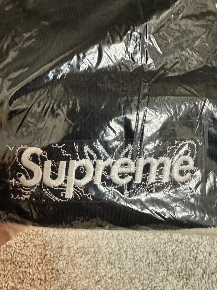 Supreme New Era Bandana Box Logo Beanie FW19 FW19BN4 Black Hat eBay