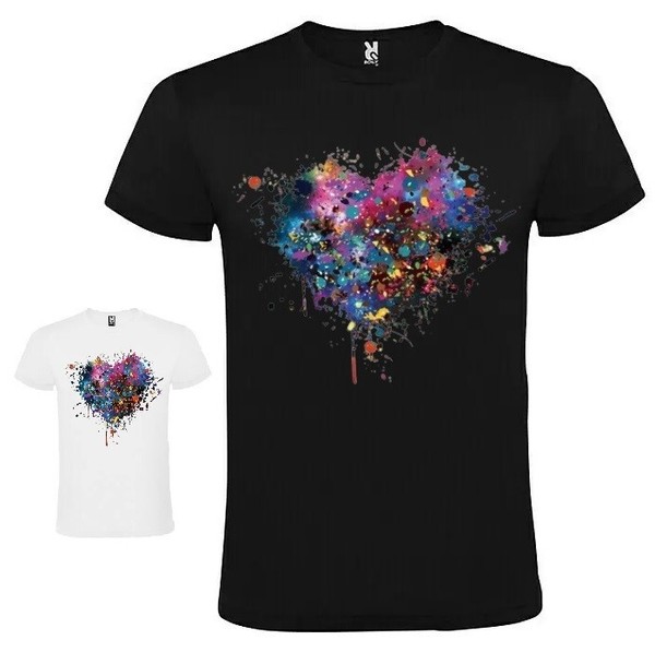 Camiseta con Corazón colorido