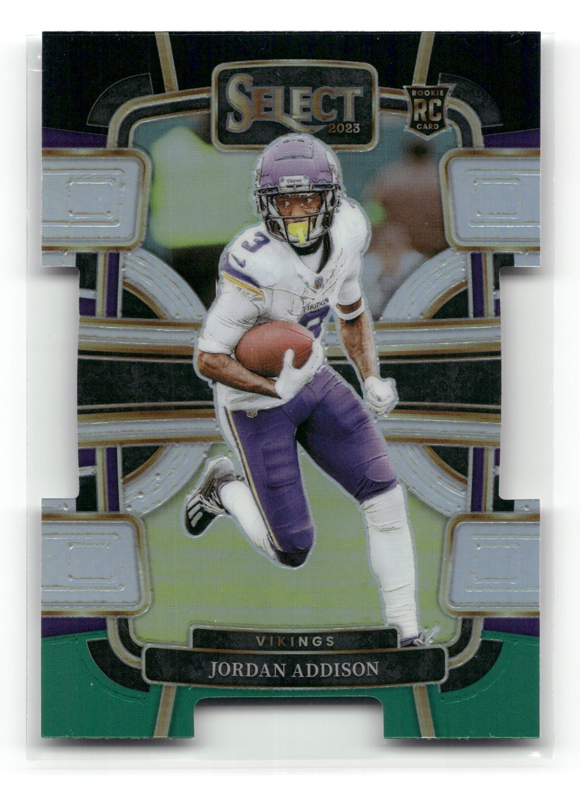 2023 Panini Select - Concourse Silver Prizm Die-Cut #66 Jordan Addison (RC)