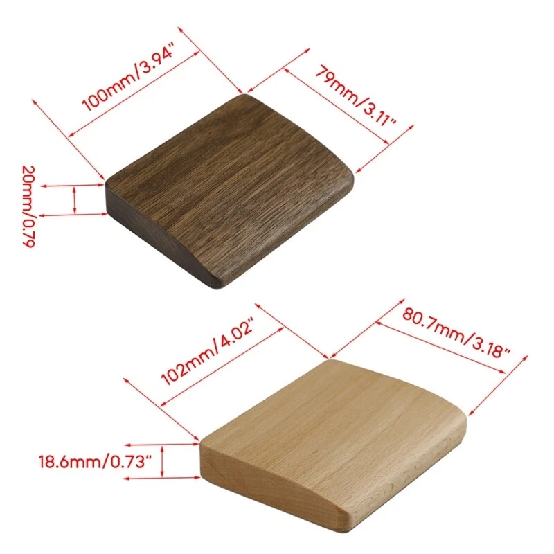 Ergonomic Walnut Mechanical Keyboard Wrist Rest for One-Handed Typing