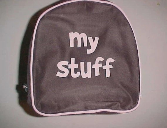 Kushies My Bag Brown Pink Girls Teens My Stuff Dogs Duffle Bag 19" x 9" x10" - Image 2 of 4