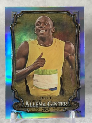 2024 Topps Allen & Ginter - Chrome Refractor SP #208 Usain Bolt -Jamaican Runner
