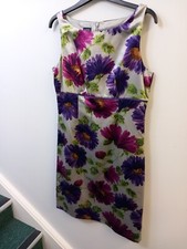 HOBBS DRESS UK14 floral flowers silk cotton blend CHARITY SALE