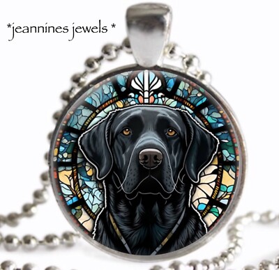 BLACK LAB Necklace Dog Mom Gift DOG OWNER JEWELERY ART DECO BLACK LAB Necklace Dog Mom Gift DOG OWNER JEWELERY ART DECO