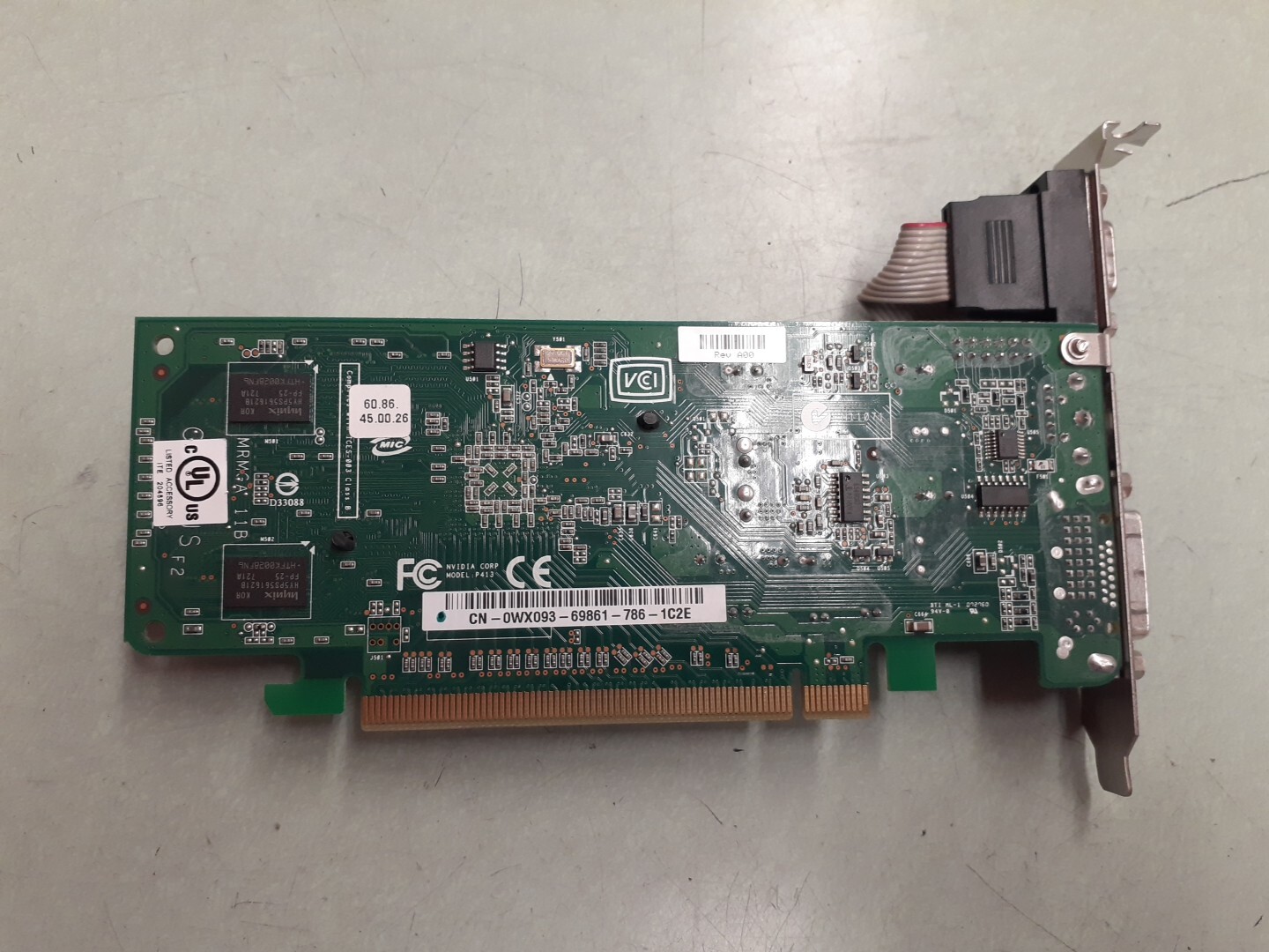 NVIDIA P413 0WX093 180-10413-0000-A01 GRAPHICS CARD VGA DVI S 