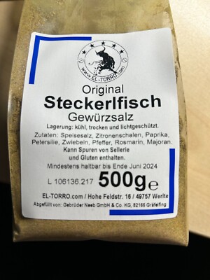 Original STECKERLFISCH Gewürzsalz Fisch Grillgewürz TOPP QUALITÄT BBQ 500 Gramm