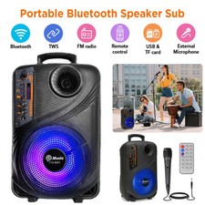 2000W Portable Bluetooth Speaker Sub woofer Heavy Bass Sound Party System w/ Mic