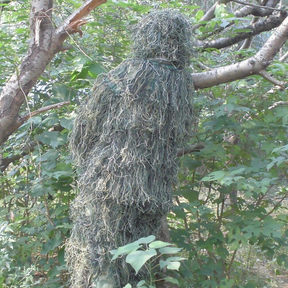 Tactical Camouflage Clothing 3D Withered Grass Ghillie Suit 5 PCS Sniper  Military Hunting Suit Army Hunting Clothes Birding Suit